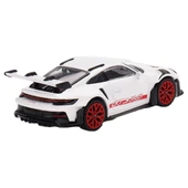 Mini GT 1/64 Porsche 911 (992) GT3 RS White with Pyro Red Accent Package - 3