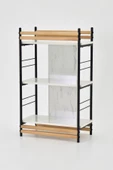 Vilinze Rafito Metal & Ahşap Bohem 3 Raflı Mdf Çok Amaçlı Kitaplık - 30*100 Cm - 3