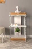 Vilinze Rafito Metal & Ahşap Bohem 3 Raflı Mdf Çok Amaçlı Kitaplık - 30*100 Cm - 2