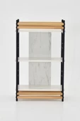 Vilinze Rafito Metal & Ahşap Bohem 3 Raflı Mdf Çok Amaçlı Kitaplık - 30*100 Cm - 4