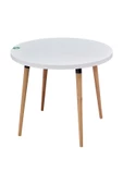 Vilinze Argos Yuvarlak Mdf Beyaz Sabit Mutfak Masası - Q90 Cm thumbnail 2