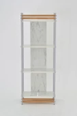 Vilinze Rafito Metal & Ahşap Bohem 4 Raflı Mdf Çok Amaçlı Kitaplık - 30*160 Cm - 4