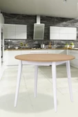 Vilinze Avanos Yuvarlak Sabit Mdf Mutfak Masası - Q90 Cm - 1