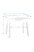 Vilinze Avanos Mdf Sabit Mutfak Masası - 60X90 Cm - 4