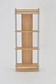 Vilinze Rafito Metal & Ahşap Bohem 4 Raflı Mdf Çok Amaçlı Kitaplık - 30*160 Cm - 4