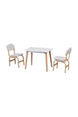 Vilinze Vilinze Ege Sandalye Avanos Ahşap Mdf Mutfak Masası Takımı - 60X90 Cm - 1