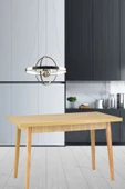 Vilinze Avanos Sabit Naturel Ahşap Mdf Mutfak Masası - 70X120 Cm - 1