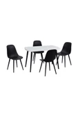 Vilinze Eames Sandalye Argos Ahşap Mdf Sabit Mutfak Masası Takımı - 70X120 Cm - 1