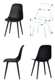 Vilinze Eames Sandalye-Bank Argos Ahşap Mdf Sabit Mutfak Masası Takımı - 70X120 Cm - 2