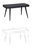 Vilinze Eames Sandalye-Bank Argos Ahşap Mdf Sabit Mutfak Masası Takımı - 70X120 Cm - 3