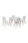 Vilinze Eames Sandalye Argos Ahşap Mdf Sabit Mutfak Masası Takımı - 70X120 Cm thumbnail 1