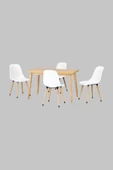 Vilinze Eames Sandalye Avanos Ahşap Mdf Mutfak Masası Takımı - 70X120 Cm thumbnail 1