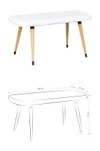 Vilinze Vilinze Eames Sandalye-Bank Avanos Ahşap Mdf Mutfak Masası Takımı - 70X120 Cm - 5