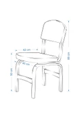 Vilinze Ege Sandalye Avanos Ahşap Mdf Mutfak Masası Takımı - 70X120 Cm - 5