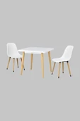 Vilinze Eames Sandalye Avanos Ahşap Mutfak Masası Takımı - 80X80 Cm - 1