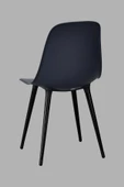 Vilinze Eames Siyah Ahşap Ayak Plastik Füme Sandalye - 4