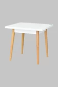 Vilinze Eames Sandalye Avanos Ahşap Mutfak Masası Takımı - 80X80 Cm - 4