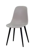 Vilinze Eames Siyah Ahşap Ayak Plastik Gri Sandalye - 1