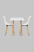 Vilinze Eames Sandalye Avanos Ahşap Mdf Mutfak Masası Takımı - 60X90 Cm - 2
