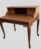 Çalışma Masa ST 90400 Klasik Model Kayın Aslan Ayak CEVİZ Eskitme Kulp El Yapımı - 2