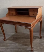 Çalışma Masa ST 90400 Klasik Model Kayın Aslan Ayak CEVİZ Eskitme Kulp El Yapımı - 9