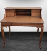 Çalışma Masa ST 90400 Klasik Model Kayın Aslan Ayak CEVİZ Eskitme Kulp El Yapımı - 5