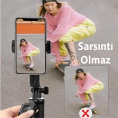 Polham 2in1 Kumandalı Selfie Çubuğu ve Tripod, Telefon, Fotoğraf Makinası İçin 175 Cm Titreme Önleyici Tripod - 3
