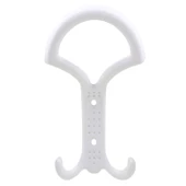 Noktalı Portmanto Vestiyer Duvar Askısı Metal Dolap Elbise Askılığı Askılık Beyaz 5 Adet thumbnail 2