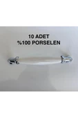 %100 Porselen 128 MM Çekmece, Mutfak Dolap Kulpu 10 Adet - 5
