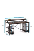 Zizuva Tasarım Ev Ve Ofis Için Metal Raflı Çalışma Masası thumbnail 3