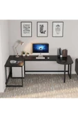 Zizuva Tasarım Siyah Çalışma Ve Bilgisayar Masası thumbnail 1