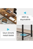 Zizuva Özel Tasarım Beyaz Ceviz Ev Ofis Yemek Ve Çalışma Masası - 3