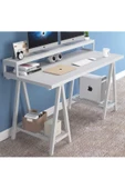 Zizuva Tasarım Ergonomik Beyaz Çalışma Masası thumbnail 4