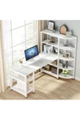Zizuva Tasarım Beyaz Kitaplıklı Çalışma Masası thumbnail 5