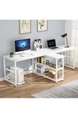 Zizuva Tasarım 2 Kişilik Beyaz Çalışma Masası Modeli thumbnail 1