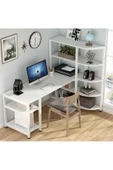 Zizuva Tasarım Beyaz Kitaplıklı Çalışma Masası thumbnail 1