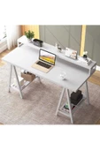 Zizuva Tasarım Ergonomik Beyaz Çalışma Masası thumbnail 5