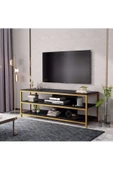 Zizuva Tasarım Siyah Gold Tv Ünitesi&sehpası - 1