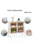 Zizuva Tasarım Modern Beyaz Dekoratif Kitaplık - 7