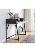 Zizuva Tasarım Monitör Raflı Ergonomik Beyaz Çalışma Masası - 2