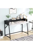 Zizuva Tasarım Monitör Raflı Ergonomik Beyaz Çalışma Masası - 5