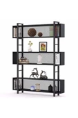 Zizuva Tasarım Telli Modern Siyah Kitaplık - 3