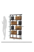 Zizuva Modern 5 Raflı Kitaplık-açık Raf Ünitesi - 6