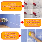 Faynas Beyaz Derz Yenileme Seti 380 Gr Derz Dolgu + Derz Kazıyıcı + 2'li Derz Kalemi (3'lü Set) thumbnail 2