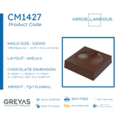 Polikarbon Kare Pralin Çikolata Kalıbı 5.5 gr | Cm-1427 thumbnail 2