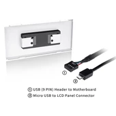 Thermaltake AC-064-OO6NAN-A1 Ceres 500 kasa için 3,9" LCD Panel Kiti Beyaz thumbnail 2