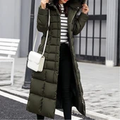 Günlük Kışlık Tam Boy Şişme Kadın Mont thumbnail 3