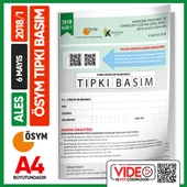 ALES 2018/1 (MAYIS) ÖSYM Tıpkı Basım Çıkmış Soru Deneme Kitapçığı Video/PDF Çözümlü Türkiye Geneli - 1