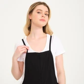 Günlük Askılı Bol Kesim Yazlık Kadın Tulum thumbnail 2