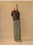 Keten Günlük Pantolon Düğmeli - 2